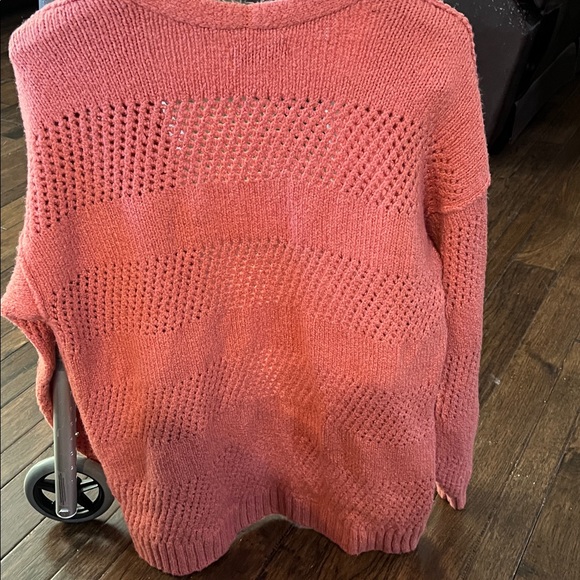 Hollister Dark & rich Coral Open-Front Cardigan Small - Picture 9 of 9